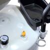 KraftWell KRW1803.80 Установка для слива масла\антифриза с круглой подъемной ванной, мобильная