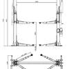 KraftWell KRW5.5MUXL Подъемник двухстоечный г\п 5500 кг. электрогидравлический