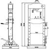 KraftWell KRWPR50A Пресс 50 т. с ручным и пневматическим приводом