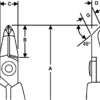 Концевые кусачки с длинной узкой головкой изогнутые, 45°. 2787G