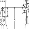 Концевые кусачки с длинной головкой изогнутые, 45°. 2787F