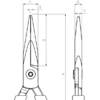 Плоскогубцы с удлиненными полукруглыми рифлеными губками  C3830\C3840