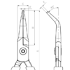 Длинногубцы с кончиком загнутым под углом 45º  C3745