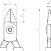 Кусачки-бокорезы с конической головкой  C3330