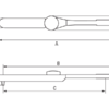 Механический динамометрический ключ с циферблатной шкалой, 7454