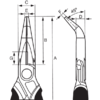 Плоскогубцы с удлиненными изогнутыми губками, 45°, 2427D