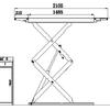 KraftWell KRW350SF Подъёмник ножничный короткий напольный г\п 3500 кг.