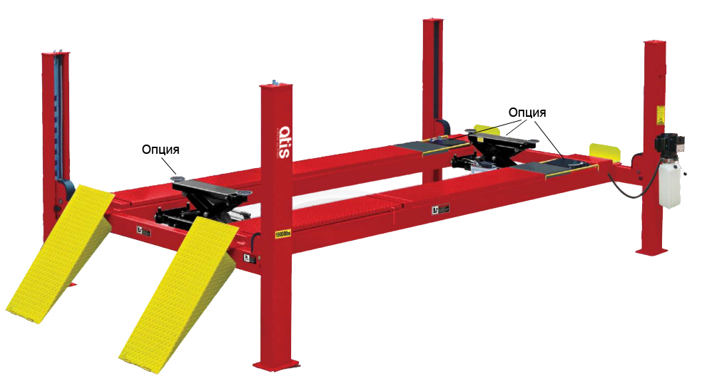 A480A Подъемник четырехстоечный, 8 т., под 3D сход-развал для грузовых авто
