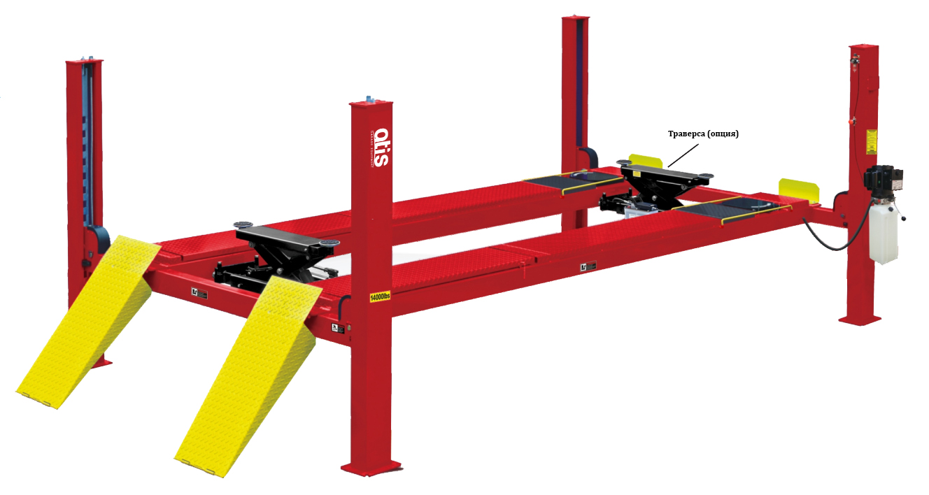 A465AE Подъемник четырехстоечный, 6,5 т., под 3D сход-развал с увеличенной длинной платформы